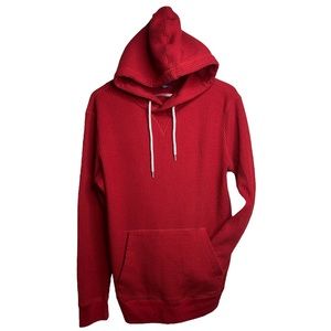 Men’s American Eagle Red Waffle Knit Hooded Sweatshirt